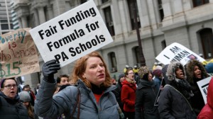 School Funding Protesters
