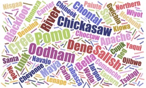 Native American Heritage Languages WordCloud