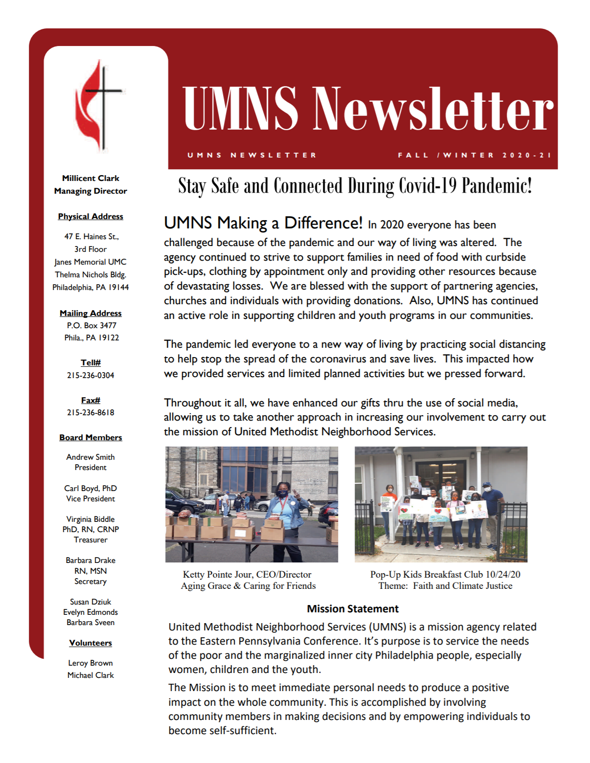 2020-21 Fall/Winter UMNS Newsletter