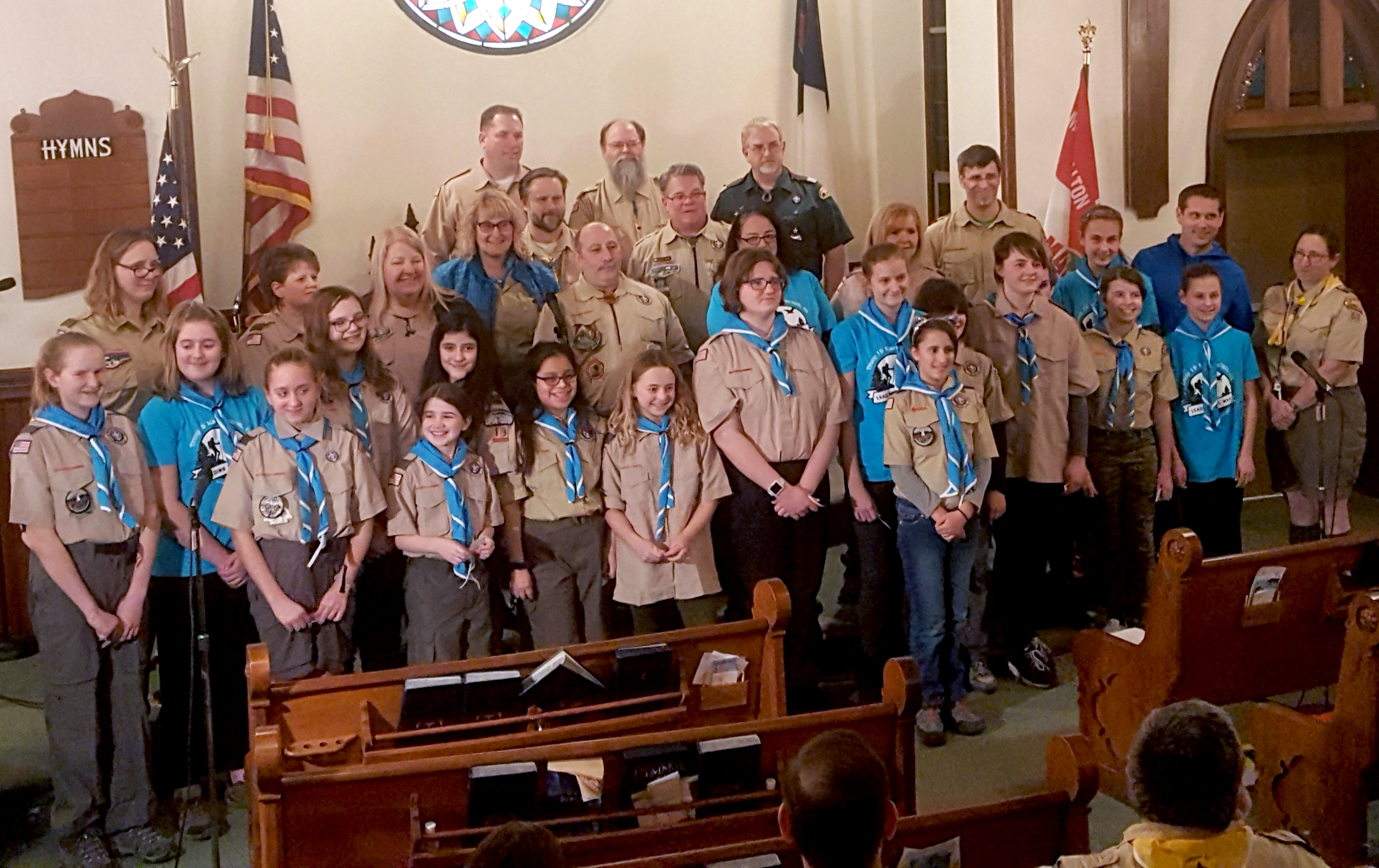 Group photo of troop and leaders