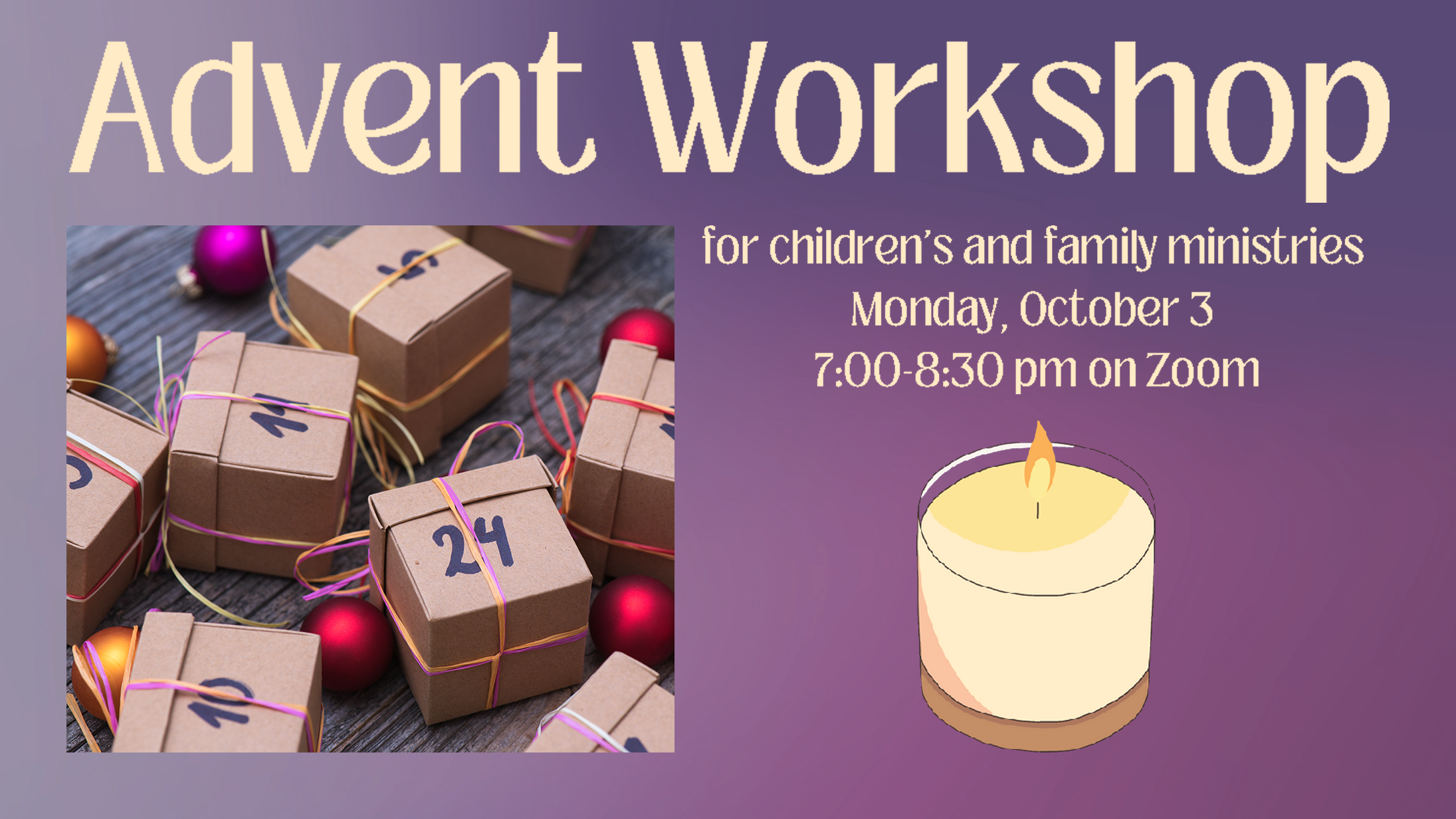 Featured image for “Advent planning workshop for children, family ministries, Oct. 3 via Zoom”
