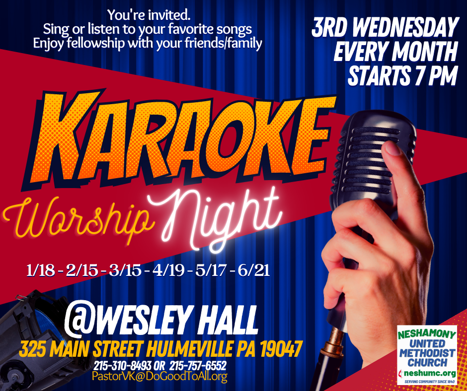 Featured image for “Karaoke Worship Night, Neshamony UMC”