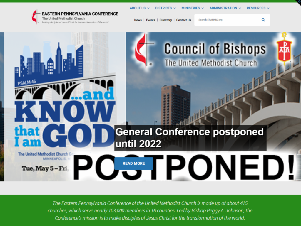 Eastern PA Conference launches new website Eastern PA Conference of the UMC